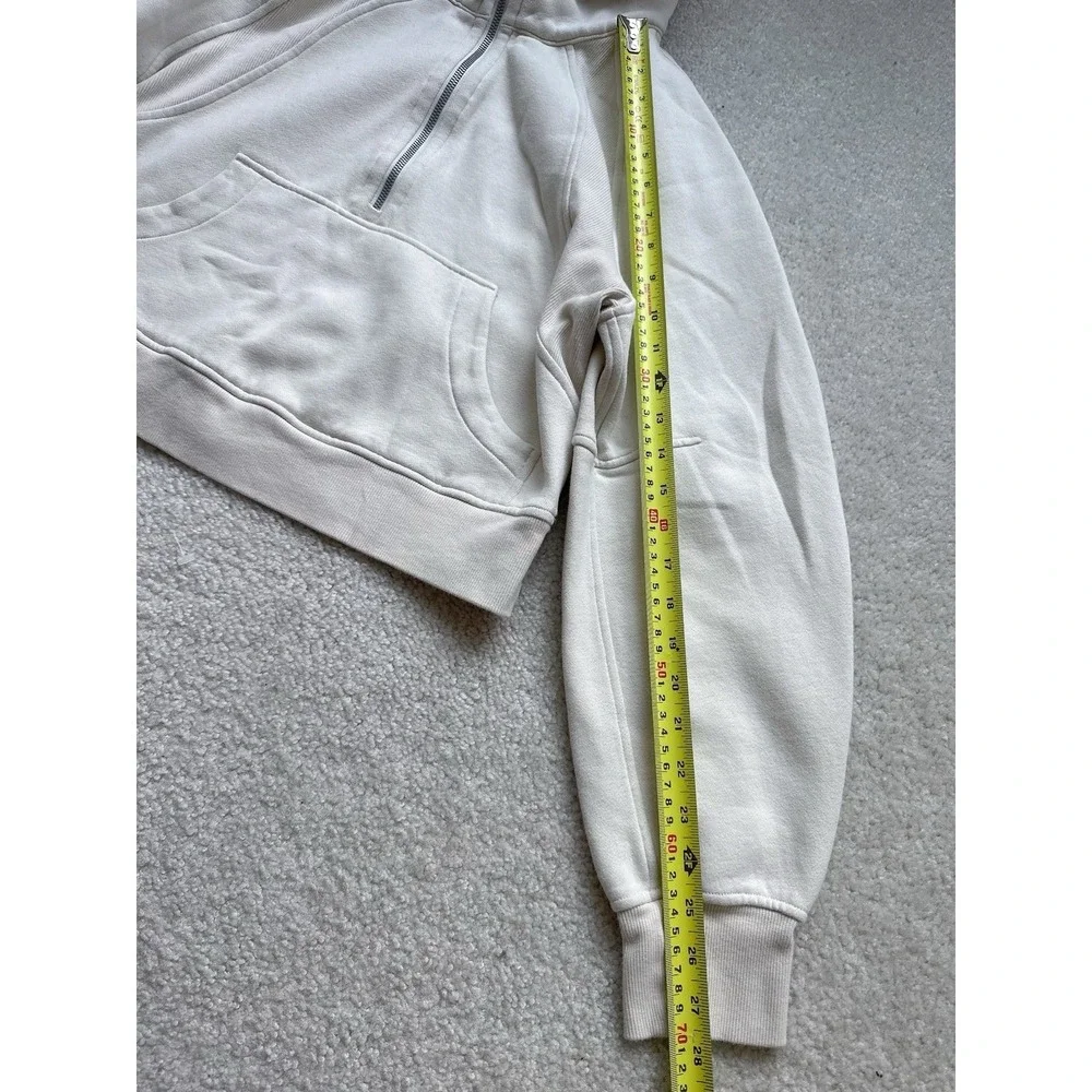 Lululemon Scuba Oversized Half-Zip Hoodie XS/S Light Ivory